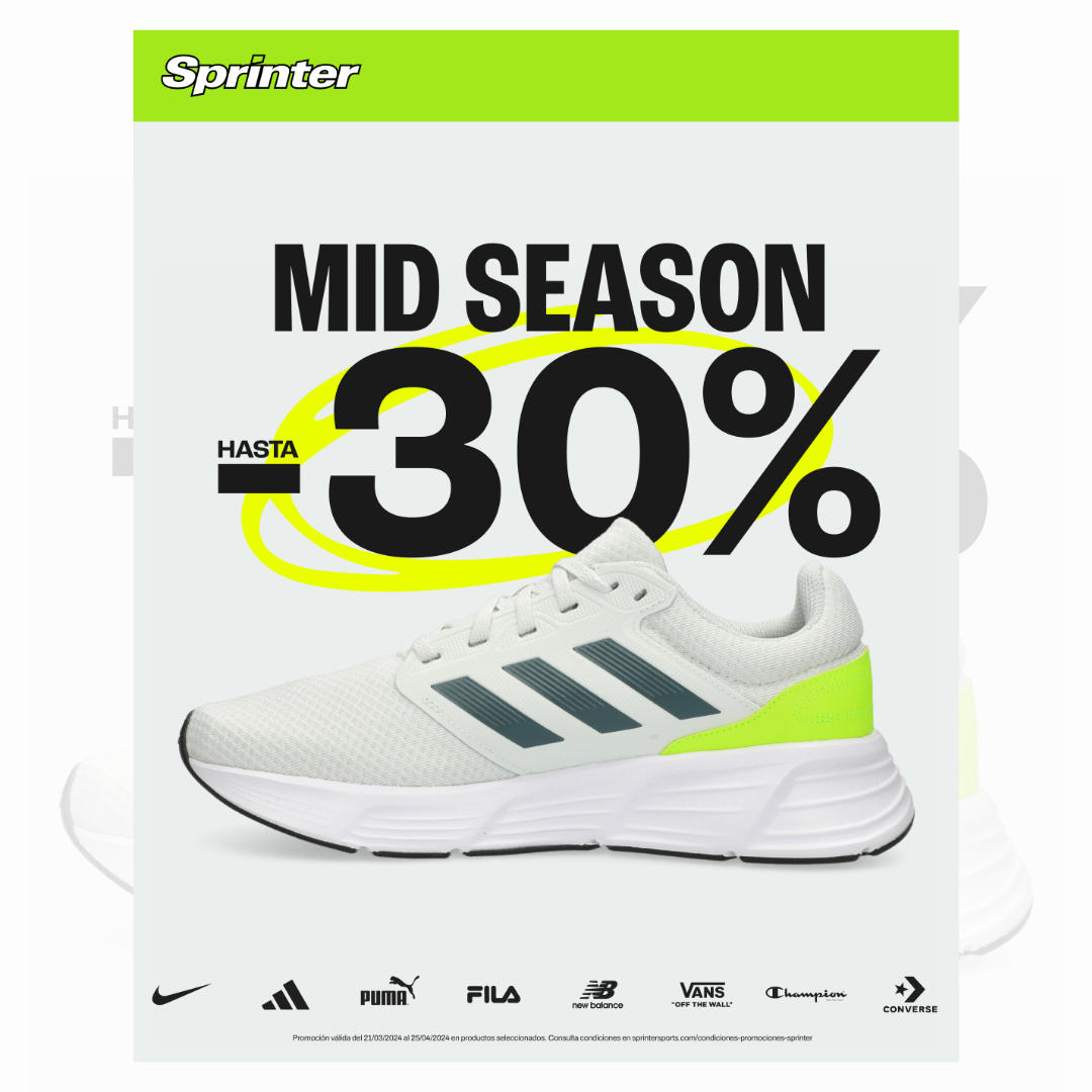 <br>¡Ahorra en tus prendas deportivas con la Mid Season de Sprinter!