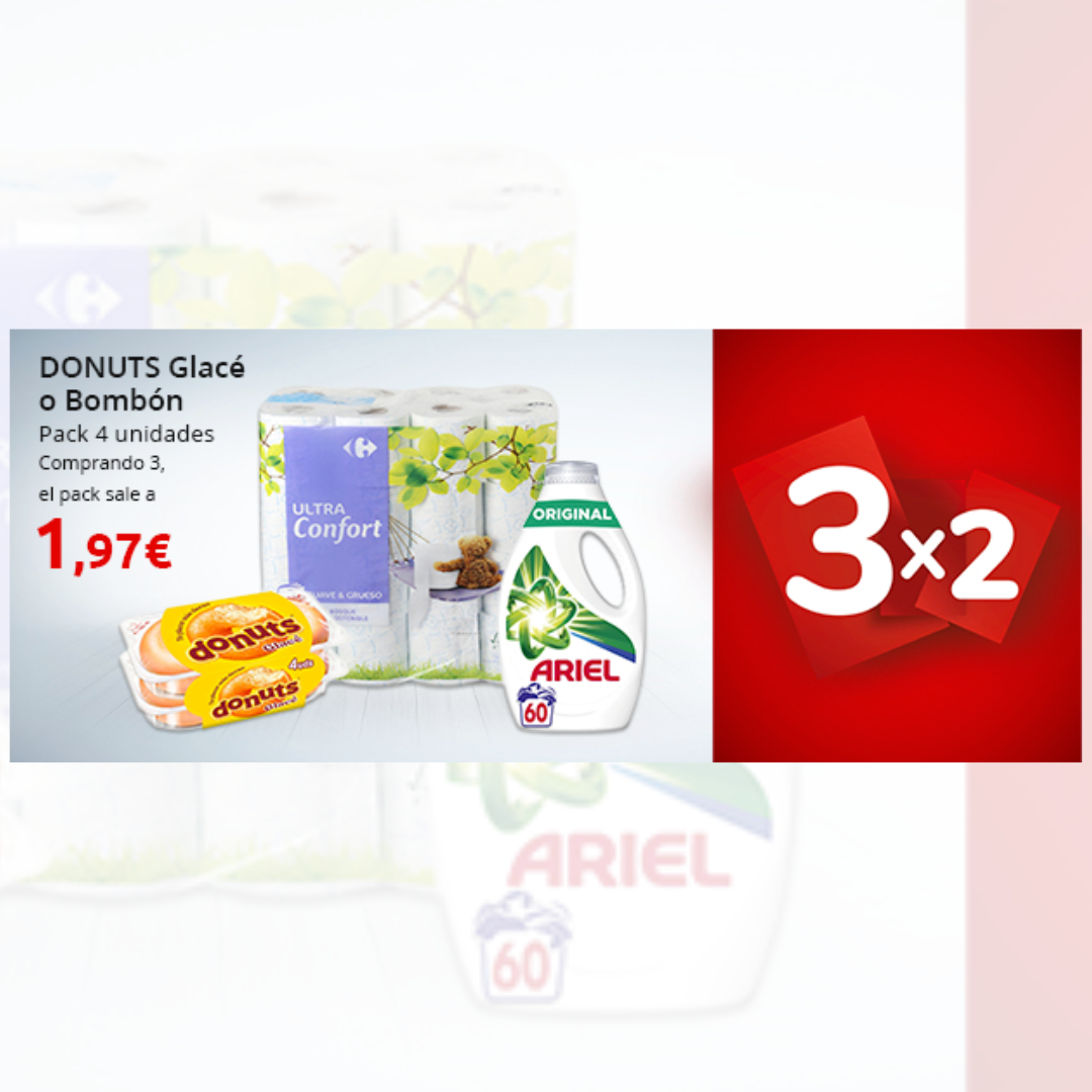 ¡Aprovecha el 3x2 en cientos de productos en Carrefour!