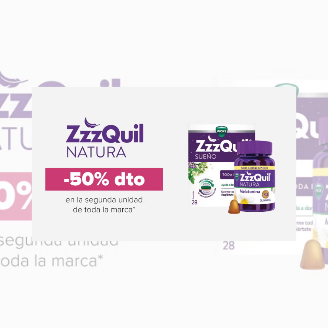 50% de dto en la 2ª unidad en ZZZQuil en Druni